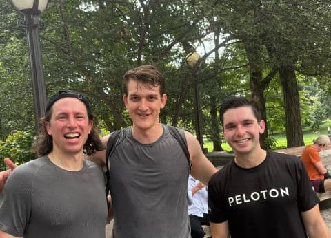 Jonah with Ben Gilbert and David Rosenthal at the Acquired community run